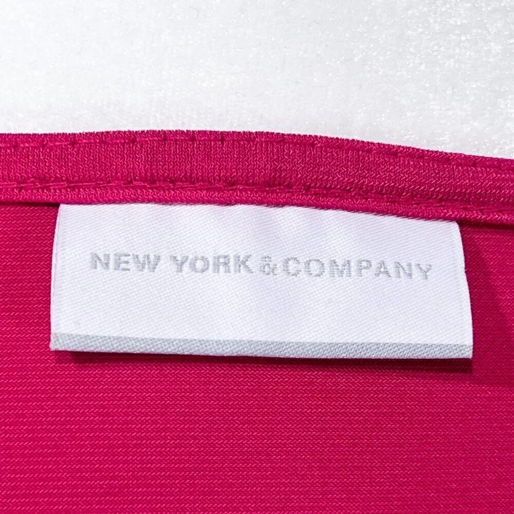 Women's New York & Company Dress | Sleeveless | Midi | Size Medium | Wrap | Pink - Picture 13 of 16